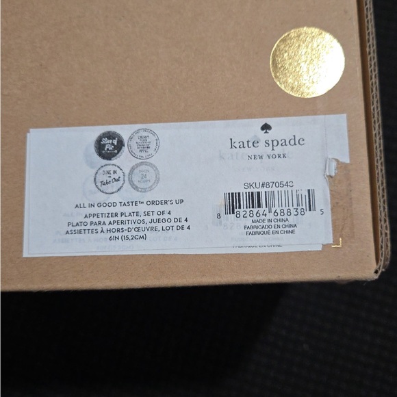 All In Good Taste Order’s Up Kate Spade Appetizer Plate Set - Picture 3 of 3